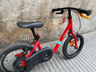 Bici infantil 2 en 1 14" Decathlon Discover Roja