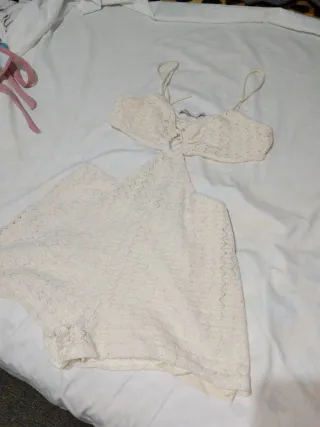 Mono corto encaje mujer talla S