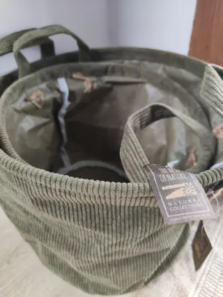 2 cestas de pana verdes