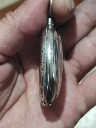 Reloj de bolsillo plata fina 51mm antiguo