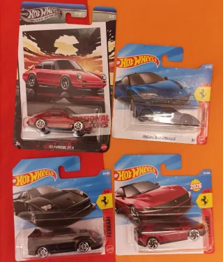 Lote 4 Hot Wheels 3 Ferrari y UN Porsche CHASE