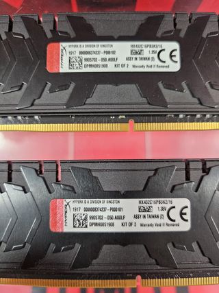 Pack 2 Memorias Ram HyperX Predator 16 GB DDR4.