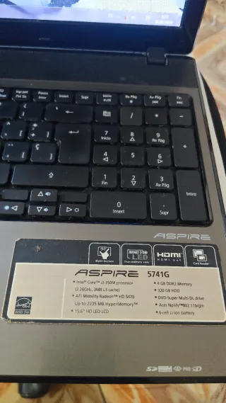 Despiece Acer Aspire 5741G Negro