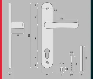 Juego Manillas Puerta Dorado