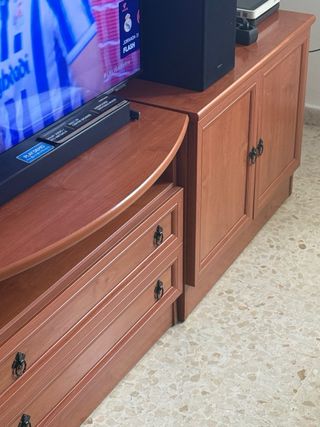 Conjunto Salón y Cristalera Madera