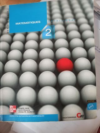 MATEMATIQUES. 2N. BATXILLERAT