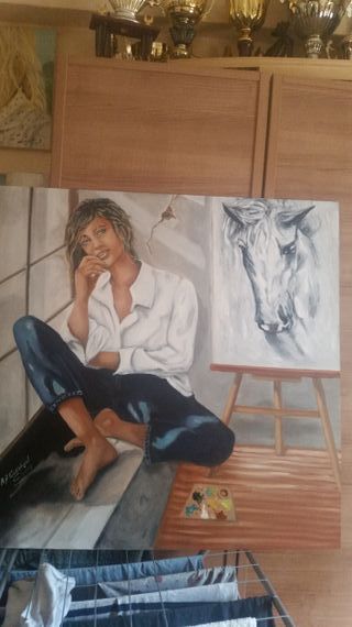 "La Mirada de la Creadora" Original sobre tabla