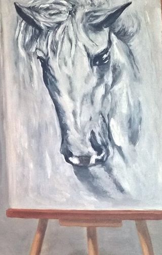 "La Mirada de la Creadora" Original sobre tabla