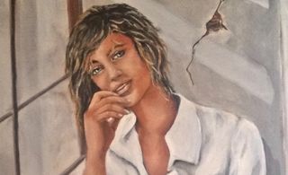 "La Mirada de la Creadora" Original sobre tabla