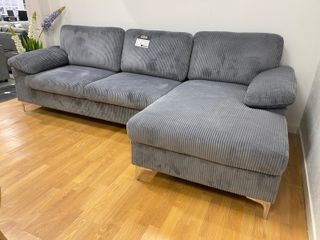 Oferta sofá chaise longue de tela elegante
