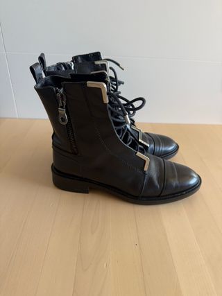 Botín Zara Piel Negro Talla 39