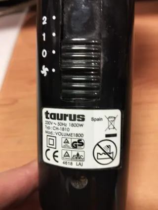 Secador de pelo Taurus Negro/Plateado