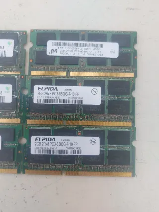2GB Módulos RAM Portátil (Elpida, Hynix)