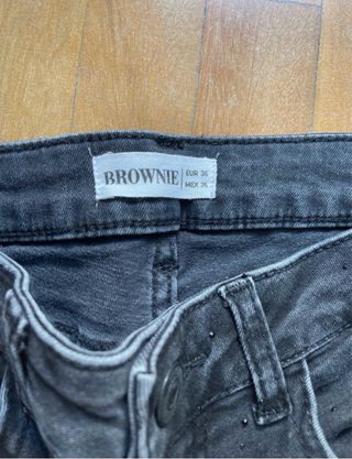 Pantalón campana negro brillos Brownie