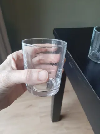 Juego 5 vasitos de cristal decorados