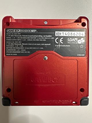 Game Boy Advance SP Roja + 4 Juegos +caja original