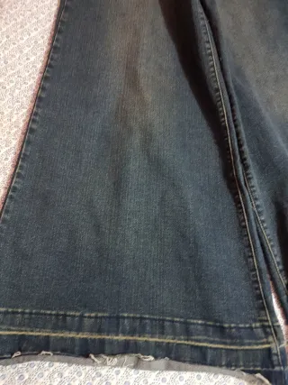 Pantaloni jeans vita alta palazzo