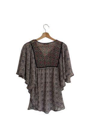 Blusa boho October estampado manga amplia L