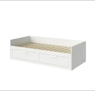 Cama diván IKEA BRIMNES 80x200 + 2 colchones