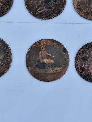 Monedas antiguas de  1870