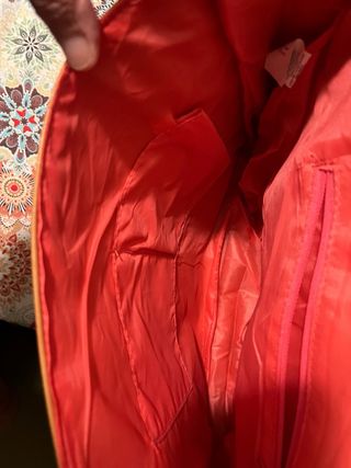 Bolso Cartera Porta Documentos Marrón y Rojo