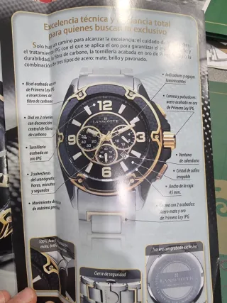 Reloj Senator Cronógrafo Negro/Dorado