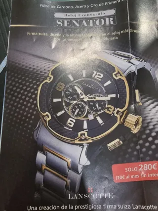 Reloj Senator Cronógrafo Negro/Dorado