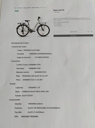Bicicleta Moma Kibo 26 Casi sin uso