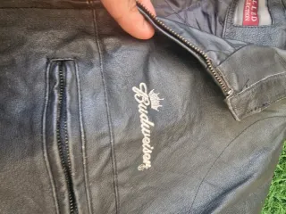 Chaqueta de cuero Budweiser Vintage