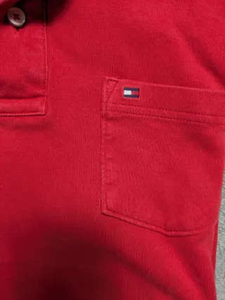 Polo Tommy Hilfiger Rojo Talla L Hombre Vintage