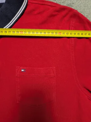 Polo Tommy Hilfiger Rojo Talla L Hombre Vintage