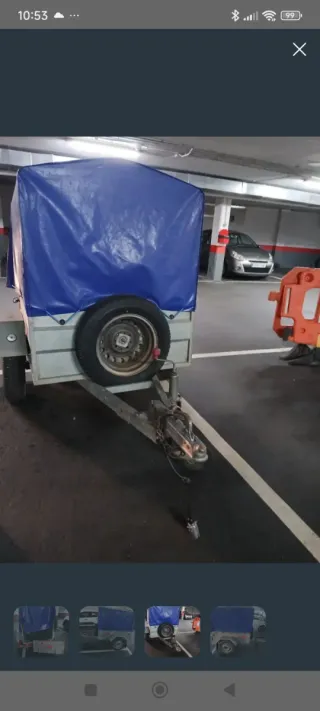 Remolque ligero con toldo