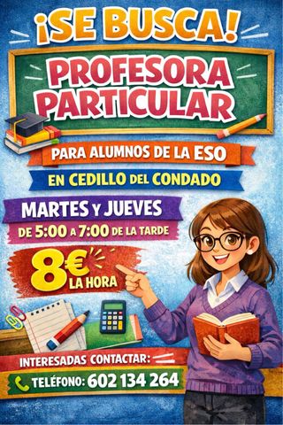 Busco profesora