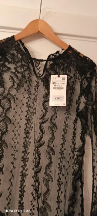 Vestido bordado Zara Talla S