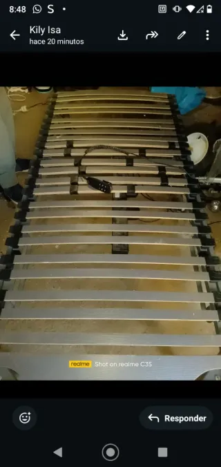 Cama articulada metálica