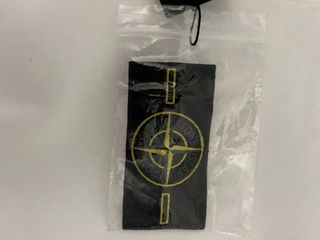 Sudadera Stone Island Blanca Logo Verde