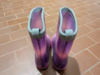 Stivaletti da pioggia rosa con unicorno, 28/29