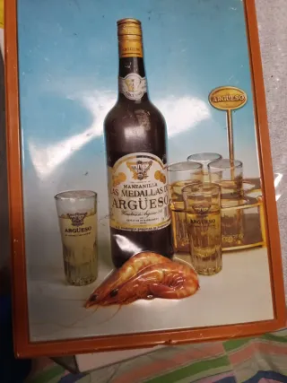 Cartel antiguo Manzanilla Argüeso