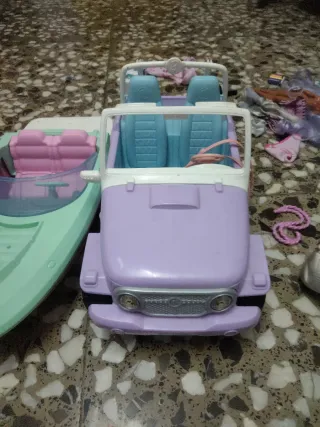 Barbie: Lancha, Coche y Cama