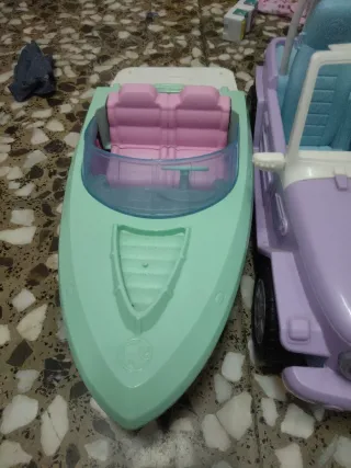 Barbie: Lancha, Coche y Cama