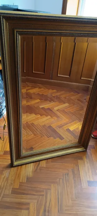 Espejo Marco Dorado Madera