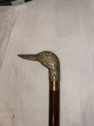 Baston con empuñadura de pato en laton