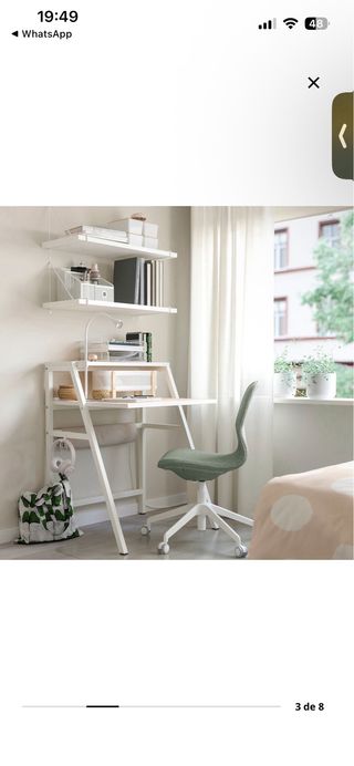 Escritorio metal y madera