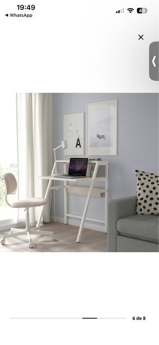 Escritorio metal y madera