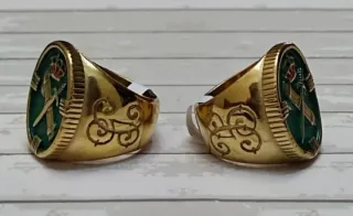 REBAJADO. SELLO ANILLO BAÑO ORO G. CIVIL