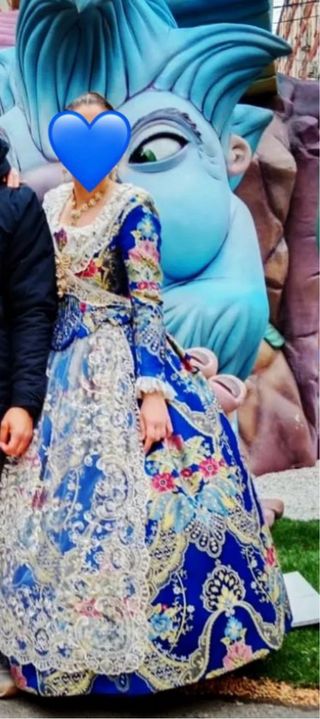 Traje de Fallera Azul
