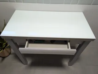 Mesa plegable cocina/comedor gris y blanca