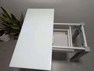 Mesa plegable cocina/comedor gris y blanca