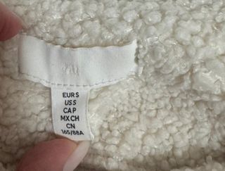 Cárdigan de borreguito mujer H&M beige