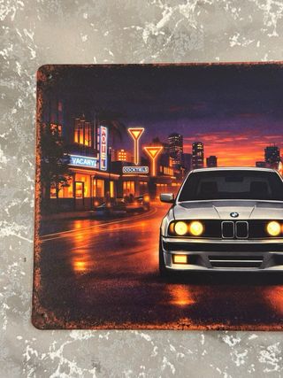 Placa metalica BMW E30 M3 Retro